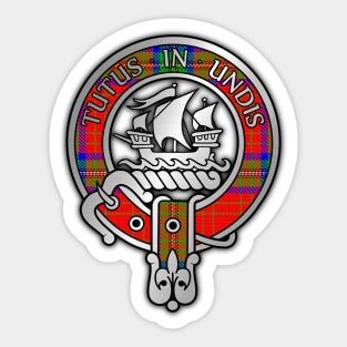 Clan Wood Crest & Tartan Sticker